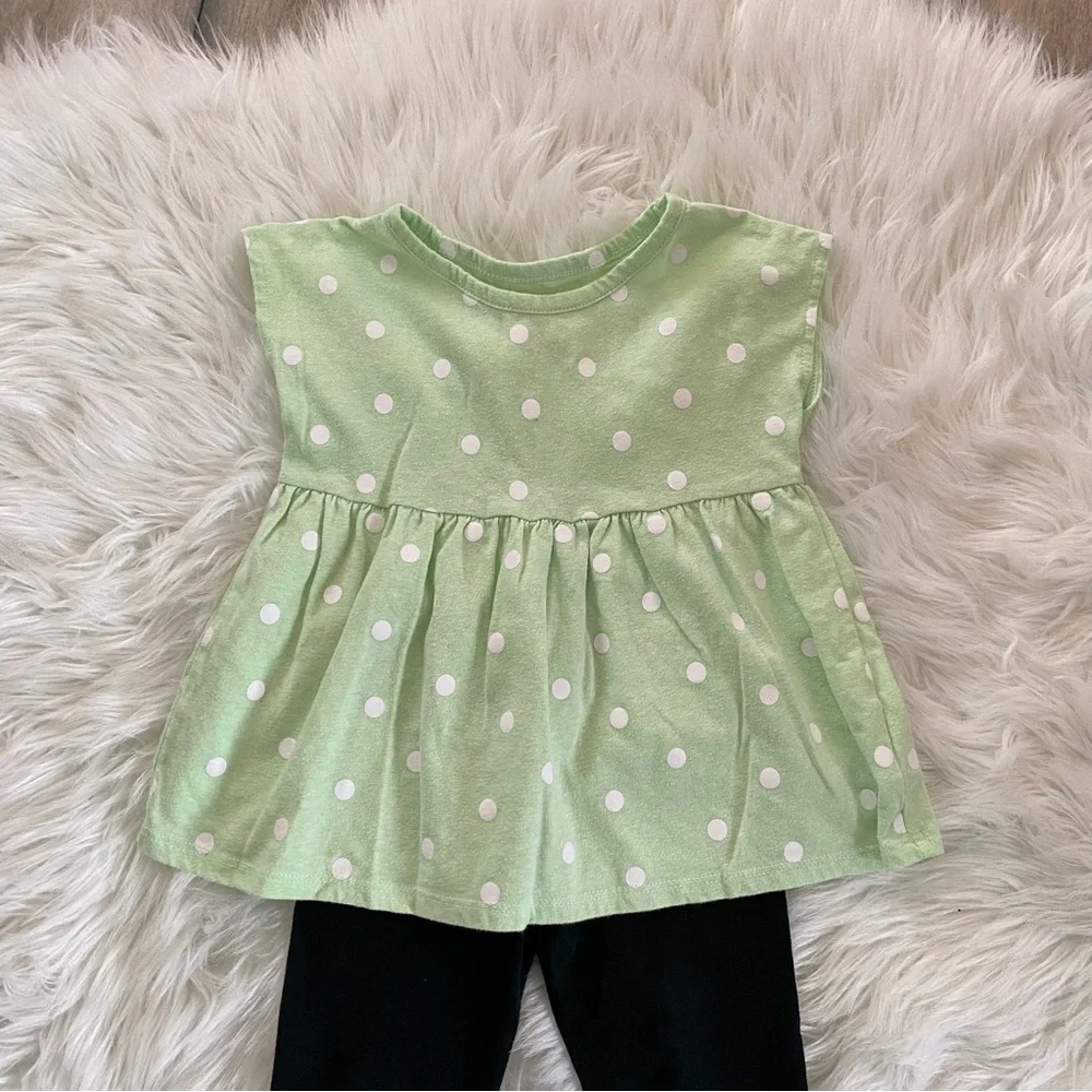 Circo Mint Green Polka Dot Top
